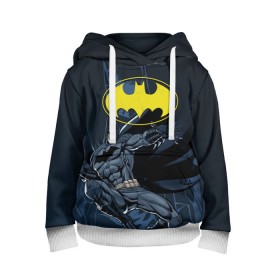 Детская толстовка 3D с принтом Batman в Санкт-Петербурге, 100% полиэстер | двухслойный капюшон со шнурком для регулировки, мягкие манжеты на рукавах и по низу толстовки, спереди карман-кенгуру с мягким внутренним слоем | Тематика изображения на принте: bat man | batman | batman comics | caped crusader | comics | dark knight | бетмен | брюс уэйн | бэт мен | бэтмен | тёмный рыцарь