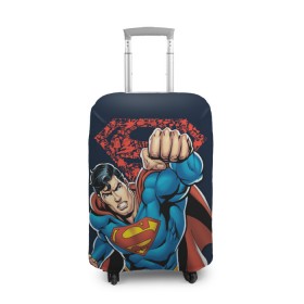 Чехол для чемодана 3D с принтом Superman в Санкт-Петербурге, 86% полиэфир, 14% спандекс | двустороннее нанесение принта, прорези для ручек и колес | Тематика изображения на принте: clark kent | shtatjl | superman | кларк кент | супермен | супермэн