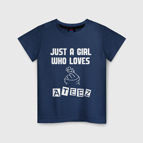 Детская футболка хлопок с принтом ATEEZ в Санкт-Петербурге, 100% хлопок | круглый вырез горловины, полуприлегающий силуэт, длина до линии бедер | ateez | bts | exo | k pop | kpop | music | twice | бтс | к поп | кпоп | музыка | поп