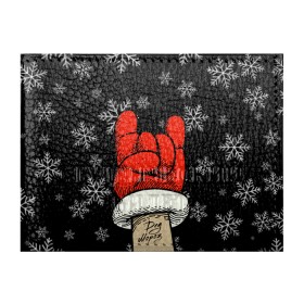 Обложка для студенческого билета с принтом Рок Дед Мороз в Санкт-Петербурге, натуральная кожа | Размер: 11*8 см; Печать на всей внешней стороне | happy new year | santa | дед мороз | каникулы | мороз | новогодний свитер | новый год | оливье | праздник | рождество | санта клаус | свитер новогодний | снег | снегурочка | снежинки
