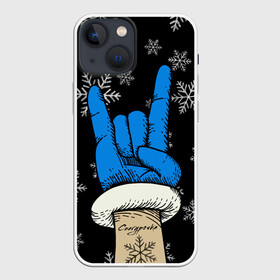 Чехол для iPhone 13 mini с принтом Рок Снегурочка в Санкт-Петербурге,  |  | happy new year | santa | дед мороз | каникулы | мороз | новогодний свитер | новый год | оливье | праздник | рождество | санта клаус | свитер новогодний | снег | снегурочка | снежинки