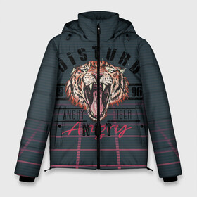 Мужская зимняя куртка 3D с принтом Злой тигр Angry Tiger в Санкт-Петербурге, верх — 100% полиэстер; подкладка — 100% полиэстер; утеплитель — 100% полиэстер | длина ниже бедра, свободный силуэт Оверсайз. Есть воротник-стойка, отстегивающийся капюшон и ветрозащитная планка. 

Боковые карманы с листочкой на кнопках и внутренний карман на молнии. | 1996 | агрессивный | большая кошка | голова | злой | клыки | кошка | крупная кошка | лев | тигр