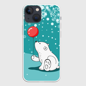 Чехол для iPhone 13 mini с принтом North bear в Санкт-Петербурге,  |  | happy new year | santa | дед мороз | каникулы | мороз | новогодний свитер | новый год | оливье | праздник | рождество | санта клаус | свитер новогодний | снег | снегурочка | снежинки