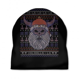 Шапка 3D с принтом Vikings Xmas Sweater в Санкт-Петербурге, 100% полиэстер | универсальный размер, печать по всей поверхности изделия | christmas | king | new | ragnar | skandinavia | snow | snowflakes | valhalla | vikings | xmas | year | вальхалла | викинги | год | король | новый | рагнар | рождество | скандинавия | снег