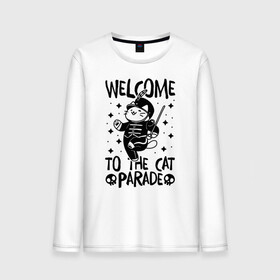 Мужской лонгслив хлопок с принтом Welcome to the cat parade в Санкт-Петербурге, 100% хлопок |  | gerard way | mcr | my chemical romance | альтернативный | группа | джерард уэй | май кемикал романс | мкр | мой химический роман | мхр | мцр | панк | поп | поппанк | рок | рэй торо