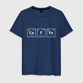 Мужская футболка хлопок с принтом Coffee в Санкт-Петербурге, 100% хлопок | прямой крой, круглый вырез горловины, длина до линии бедер, слегка спущенное плечо. | cofe | coffe | coffee | кофе | кофеин