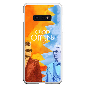 Чехол для Samsung S10E с принтом Good Omens в Санкт-Петербурге, Силикон | Область печати: задняя сторона чехла, без боковых панелей | aziraphale | crowley | david | demon | good | omens | pratchett | tennant | terry | азирафаэль | ангел | благие | демон | дэвид | знамения | кроули | майкл шин | пратчетт | теннант | терри