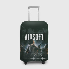 Чехол для чемодана 3D с принтом AIRSOFT в Санкт-Петербурге, 86% полиэфир, 14% спандекс | двустороннее нанесение принта, прорези для ручек и колес | airsoft | оружие | снаряжение | страйкбол | стрельба