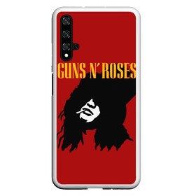 Чехол для Honor 20 с принтом Guns n roses в Санкт-Петербурге, Силикон | Область печати: задняя сторона чехла, без боковых панелей | axl rose | geffen records | gnr | guns | rock | roses | slash | гансы | пистолеты | розы | рок | слеш | эксл роуз