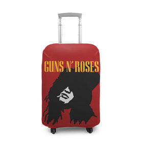 Чехол для чемодана 3D с принтом Guns n roses в Санкт-Петербурге, 86% полиэфир, 14% спандекс | двустороннее нанесение принта, прорези для ручек и колес | axl rose | geffen records | gnr | guns | rock | roses | slash | гансы | пистолеты | розы | рок | слеш | эксл роуз