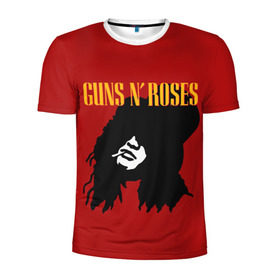 Мужская футболка 3D спортивная с принтом Guns n roses в Санкт-Петербурге, 100% полиэстер с улучшенными характеристиками | приталенный силуэт, круглая горловина, широкие плечи, сужается к линии бедра | axl rose | geffen records | gnr | guns | rock | roses | slash | гансы | пистолеты | розы | рок | слеш | эксл роуз