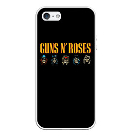 Чехол для iPhone 5/5S матовый с принтом Guns n roses в Санкт-Петербурге, Силикон | Область печати: задняя сторона чехла, без боковых панелей | axl rose | geffen records | gnr | guns | rock | roses | slash | гансы | пистолеты | розы | рок | слеш | эксл роуз