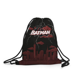 Рюкзак-мешок 3D с принтом Batman в Санкт-Петербурге, 100% полиэстер | плотность ткани — 200 г/м2, размер — 35 х 45 см; лямки — толстые шнурки, застежка на шнуровке, без карманов и подкладки | batman | batman vs superman | bruce wayne | gotham | justice league | shtatbat | бэтмен | бэтмэн | супермен | супс