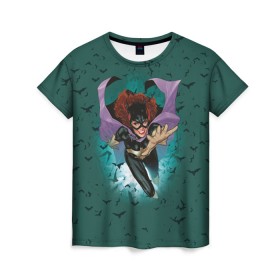 Женская футболка 3D с принтом Batwoman в Санкт-Петербурге, 100% полиэфир ( синтетическое хлопкоподобное полотно) | прямой крой, круглый вырез горловины, длина до линии бедер | batgirl | batman | batman vs superman | bruce wayne | gotham | justice league | shtatbat | бэтгерл
