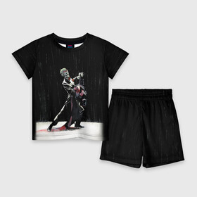 Детский костюм с шортами 3D с принтом Joker в Санкт-Петербурге,  |  | Тематика изображения на принте: arkham asylum | batman | batman vs superman | bruce wayne | gotham | joker | justice league | shtatbat