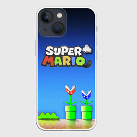 Чехол для iPhone 13 mini с принтом Super Mario в Санкт-Петербурге,  |  | concept art | enemies | first level | fungus | game art | kirbys adventure | luigi’s mansion | mario | mario bros | minimalism | pixels | super mario | super mario 2 | марио