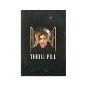 Обложка для паспорта матовая кожа с принтом THRILL PILL - Грустная Песня в Санкт-Петербурге, натуральная матовая кожа | размер 19,3 х 13,7 см; прозрачные пластиковые крепления | fuelle | logo | music | noir | pil | pill | rap | raper | symbol | thril | thrill | tril | trill | дамб | лого | музыка | пил | пилл | рэп | рэппер | сам | символ | трил | трилл | тхрил | тхрилл | фотографии | щит
