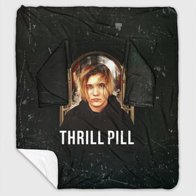 Плед с рукавами с принтом THRILL PILL - Грустная Песня в Санкт-Петербурге, 100% полиэстер | Закругленные углы, все края обработаны. Ткань не мнется и не растягивается. Размер 170*145 | fuelle | logo | music | noir | pil | pill | rap | raper | symbol | thril | thrill | tril | trill | дамб | лого | музыка | пил | пилл | рэп | рэппер | сам | символ | трил | трилл | тхрил | тхрилл | фотографии | щит