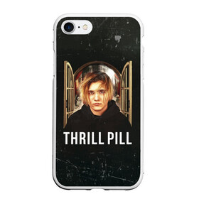 Чехол для iPhone 7/8 матовый с принтом THRILL PILL - Грустная Песня в Санкт-Петербурге, Силикон | Область печати: задняя сторона чехла, без боковых панелей | fuelle | logo | music | noir | pil | pill | rap | raper | symbol | thril | thrill | tril | trill | дамб | лого | музыка | пил | пилл | рэп | рэппер | сам | символ | трил | трилл | тхрил | тхрилл | фотографии | щит