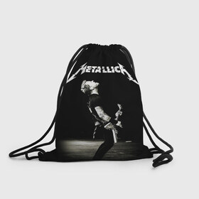 Рюкзак-мешок 3D с принтом Metallica в Санкт-Петербурге, 100% полиэстер | плотность ткани — 200 г/м2, размер — 35 х 45 см; лямки — толстые шнурки, застежка на шнуровке, без карманов и подкладки | heavy metal | metal | metallica | гитара | группы | метал | металлика | музыка | рок | трэш метал | хєви метал