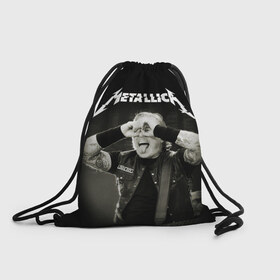 Рюкзак-мешок 3D с принтом Metallica в Санкт-Петербурге, 100% полиэстер | плотность ткани — 200 г/м2, размер — 35 х 45 см; лямки — толстые шнурки, застежка на шнуровке, без карманов и подкладки | heavy metal | metal | metallica | гитара | группы | метал | металлика | музыка | рок | трэш метал | хєви метал