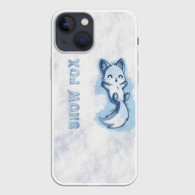 Чехол для iPhone 13 mini с принтом Snow fox в Санкт-Петербурге,  |  | Тематика изображения на принте: fox | snow | лис | лиса | лисёнок | лисичка | снег | снежная