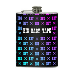 Фляга с принтом BIG BABY TAPE в Санкт-Петербурге, металлический корпус | емкость 0,22 л, размер 125 х 94 мм. Виниловая наклейка запечатывается полностью | baby | bbt | big | dragonborn | dragons | gimme | logo | lost | luv | rap | raper | symbol | tape | the | trap | взял | дракон | драконы | лого | русский | рэп | рэппер | символ | твою