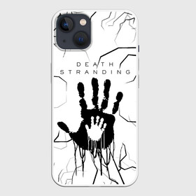 Чехол для iPhone 13 с принтом DEATH STRANDING в Санкт-Петербурге,  |  | Тематика изображения на принте: bridges uca | death stranded | death stranding | fragile express. | kojima productions | mikkelsen | void if tampered | кодзима гений | мадс миккельсен