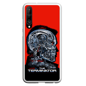 Чехол для Honor P30 с принтом The Terminator в Санкт-Петербурге, Силикон | Область печати: задняя сторона чехла, без боковых панелей | arnold | connor | john | robot | schwarzenegger | skynet | t 800 | terminator | арнольд | джон | коннор | ликвидатор | небесная | робот | сеть | скайнет | терминатор | шварценеггер