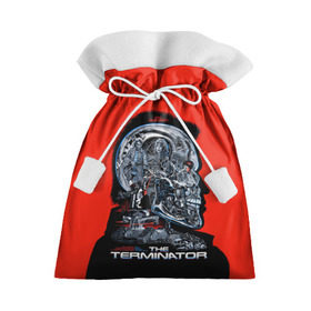 Подарочный 3D мешок с принтом The Terminator в Санкт-Петербурге, 100% полиэстер | Размер: 29*39 см | arnold | connor | john | robot | schwarzenegger | skynet | t 800 | terminator | арнольд | джон | коннор | ликвидатор | небесная | робот | сеть | скайнет | терминатор | шварценеггер