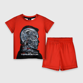 Детский костюм с шортами 3D с принтом The Terminator в Санкт-Петербурге,  |  | arnold | connor | john | robot | schwarzenegger | skynet | t 800 | terminator | арнольд | джон | коннор | ликвидатор | небесная | робот | сеть | скайнет | терминатор | шварценеггер