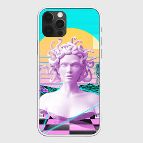 Чехол для iPhone 12 Pro Max с принтом Медуза Горгона в Санкт-Петербурге, Силикон |  | vaporwave | медуза горгона | неон | пальмы | скульптура | существо