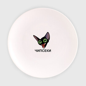 Тарелка с принтом Чипсеки мем в Санкт-Петербурге, фарфор | диаметр - 210 мм
диаметр для нанесения принта - 120 мм | Тематика изображения на принте: кот | кот мем | чипсеки | чипсики | чипсы