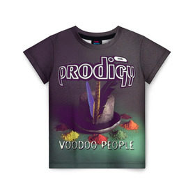 Детская футболка 3D с принтом The Prodigy в Санкт-Петербурге, 100% гипоаллергенный полиэфир | прямой крой, круглый вырез горловины, длина до линии бедер, чуть спущенное плечо, ткань немного тянется | people | prodigy | the prodigy | voodoo people | продиджи