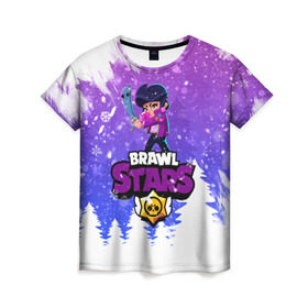 Женская футболка 3D с принтом Новогодний Brawl Stars Bibi #3 в Санкт-Петербурге, 100% полиэфир ( синтетическое хлопкоподобное полотно) | прямой крой, круглый вырез горловины, длина до линии бедер | 2020 | bibi | brawl | brawl stars | christmas | new year | stars | биби | бравл старс | брол старс | новогодний | новый год | рождество