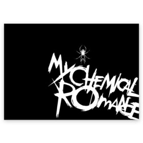 Поздравительная открытка с принтом My Chemical Romance в Санкт-Петербурге, 100% бумага | плотность бумаги 280 г/м2, матовая, на обратной стороне линовка и место для марки
 | gerard way | mcr | my chemical romance | альтернативный | группа | джерард уэй | май кемикал романс | мкр | мой химический роман | мхр | мцр | панк | поп | поппанк | рок | рэй торо