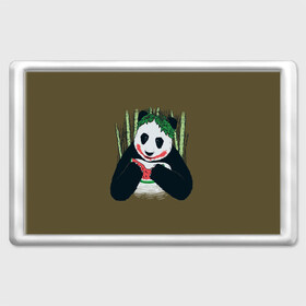 Магнит 45*70 с принтом Panda в Санкт-Петербурге, Пластик | Размер: 78*52 мм; Размер печати: 70*45 | animal | арбуз | бамбук | животное | панда