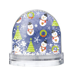 Снежный шар с принтом Снеговики и ёлочки в Санкт-Петербурге, Пластик | Изображение внутри шара печатается на глянцевой фотобумаге с двух сторон | 2020 | christmas | happy | merry | new year | в подарок | детский | елки | милый | новый год | поздравить | рождество | с новым годом | с рождеством | снеговик | снеговики | снежинки
