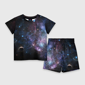 Детский костюм с шортами 3D с принтом Звезды в Санкт-Петербурге,  |  | galaxy | nebula | space | star | абстракция | вселенная | галактика | звезда | звезды | космический | планеты