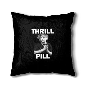 Подушка 3D с принтом Thrill pill в Санкт-Петербурге, наволочка – 100% полиэстер, наполнитель – холлофайбер (легкий наполнитель, не вызывает аллергию). | состоит из подушки и наволочки. Наволочка на молнии, легко снимается для стирки | pill | thrill | thrill pill | пилл | тимур самедов | трилл | трилл пилл