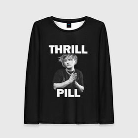 Женский лонгслив 3D с принтом Thrill pill в Санкт-Петербурге, 100% полиэстер | длинные рукава, круглый вырез горловины, полуприлегающий силуэт | pill | thrill | thrill pill | пилл | тимур самедов | трилл | трилл пилл