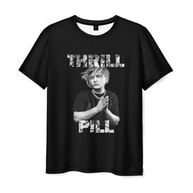 Мужская футболка 3D с принтом Thrill pill в Санкт-Петербурге, 100% полиэфир | прямой крой, круглый вырез горловины, длина до линии бедер | pill | thrill | thrill pill | пилл | тимур самедов | трилл | трилл пилл