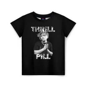 Детская футболка 3D с принтом Thrill pill в Санкт-Петербурге, 100% гипоаллергенный полиэфир | прямой крой, круглый вырез горловины, длина до линии бедер, чуть спущенное плечо, ткань немного тянется | pill | thrill | thrill pill | пилл | тимур самедов | трилл | трилл пилл