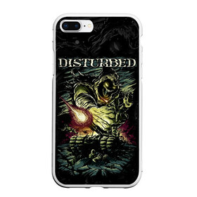 Чехол для iPhone 7Plus/8 Plus матовый с принтом Disturbed в Санкт-Петербурге, Силикон | Область печати: задняя сторона чехла, без боковых панелей | Тематика изображения на принте: asylum | disturbed | heavy metal | immortalized | the guy | the lost children | группы | метал | рок