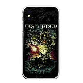 Чехол для iPhone XS Max матовый с принтом Disturbed в Санкт-Петербурге, Силикон | Область печати: задняя сторона чехла, без боковых панелей | asylum | disturbed | heavy metal | immortalized | the guy | the lost children | группы | метал | рок