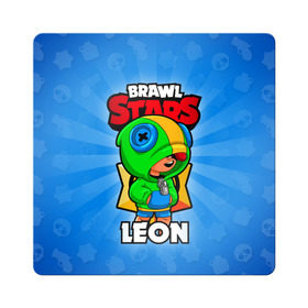 Магнит виниловый Квадрат с принтом BRAWL STARS LEON в Санкт-Петербурге, полимерный материал с магнитным слоем | размер 9*9 см, закругленные углы | brawl stars | brawl stars leon | brawler | leon | бравл старз | бравлер | леон