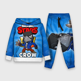 Детский костюм 3D (с толстовкой) с принтом BRAWL STARS CROW в Санкт-Петербурге,  |  | brawl stars | brawl stars crow | brawler | crow | бравл старз | бравлер | ворон