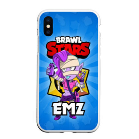 Чехол для iPhone XS Max матовый с принтом BRAWL STARS EMZ в Санкт-Петербурге, Силикон | Область печати: задняя сторона чехла, без боковых панелей | brawl stars | brawl stars emz | brawler | emz | бравл старз | бравлер | эмз