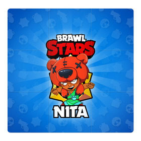 Магнитный плакат 3Х3 с принтом BRAWL STARS NITA в Санкт-Петербурге, Полимерный материал с магнитным слоем | 9 деталей размером 9*9 см | Тематика изображения на принте: brawl stars | brawl stars nita | brawler | nita | бравл старз | бравлер | нита