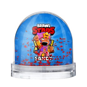 Снежный шар с принтом BRAWL STARS SANDY в Санкт-Петербурге, Пластик | Изображение внутри шара печатается на глянцевой фотобумаге с двух сторон | brawl stars | brawl stars sandy | brawler | sandy | бравл старз | бравлер | сэнди